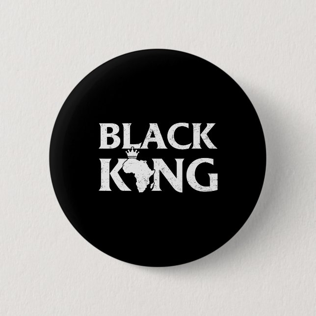 Black King African Map Black Pride Melanin Kids Me 2 Inch Round Button (Front)