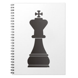 Black king chess piece notebook