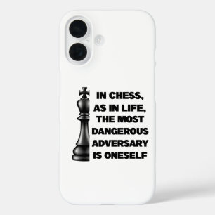 Black King Chess Piece Wisdom Power Strategy iPhone 16 Case