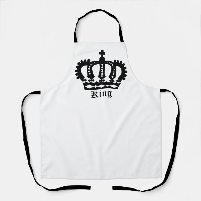 Black King Crown on Apron (Front)