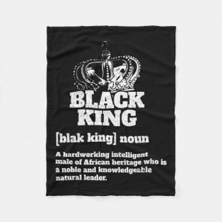 Black King Definition African American Pride Black Fleece Blanket