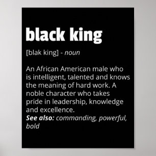 Black King Definition African Pride Black History  Poster