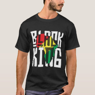 Black King For Boys Men History Month Africa Triba T-Shirt
