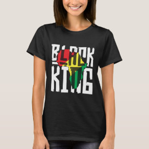 Black King For Boys Men History Month Africa Triba T-Shirt