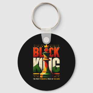 Black King Inspired Black King Chess Black History Keychain