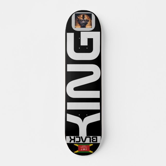 BLACK KING  JAM.  JMT 7 3/4" Skateboard Deck (Front)
