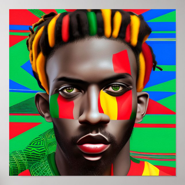 Black King Melanin Man Bruh Men Son Boy Prince Poster (Front)