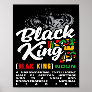 Black King Men Man Black History Month  Poster
