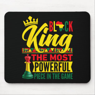 Black King Most Powerful Piece In Game Black Histo Mouse Pad