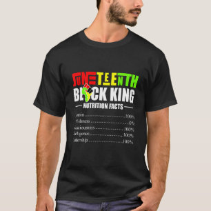 Black King Nutritional Facts Black Dad T-Shirt