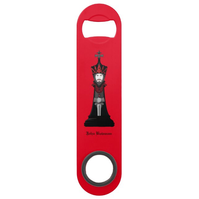 Black King / Personalized name Bar Key (Front)