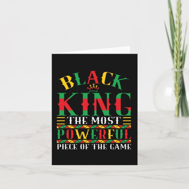Black King Powerful Juneteenth Emancipation Day Bl Card (Front)