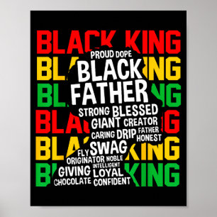 Black King Proud Black Father African Black Histor Poster