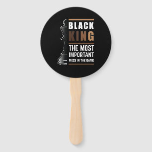 Black King The Most Important Piece In The Game 1 Hand Fan