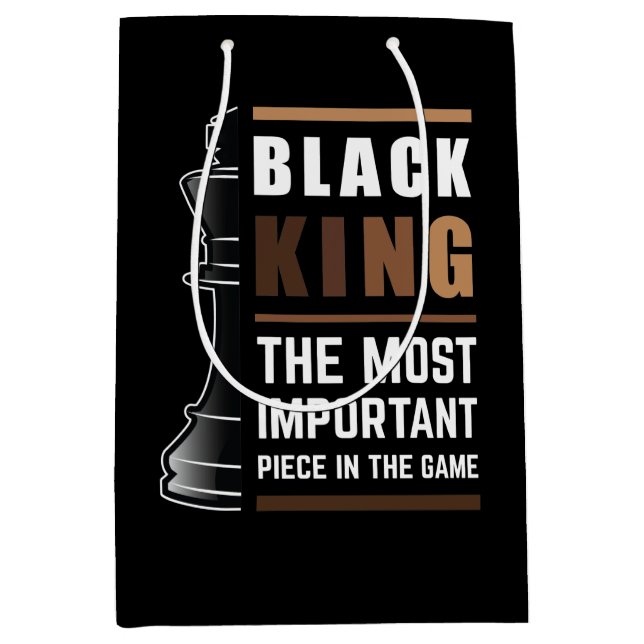 Black King The Most Important Piece In The Game 1 Medium Gift Bag (Front)