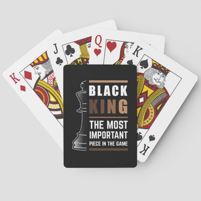 Black King The Most Important Piece In The Game 1 Playing Cards (Back)