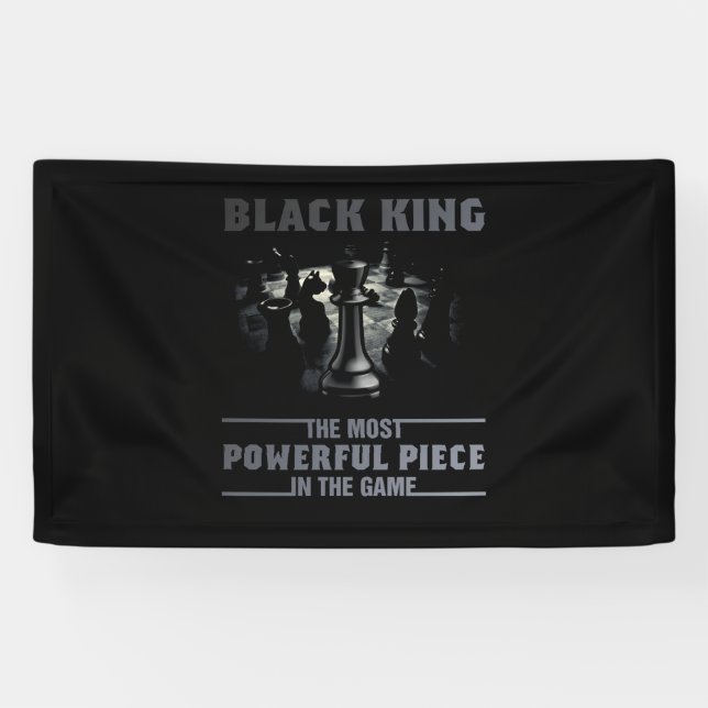 Black King the most powerful piece in the the game Banner (Horizontal)
