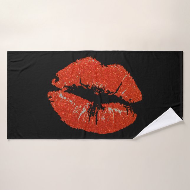 Black Kiss Bath Towel Set (Bath Towel)
