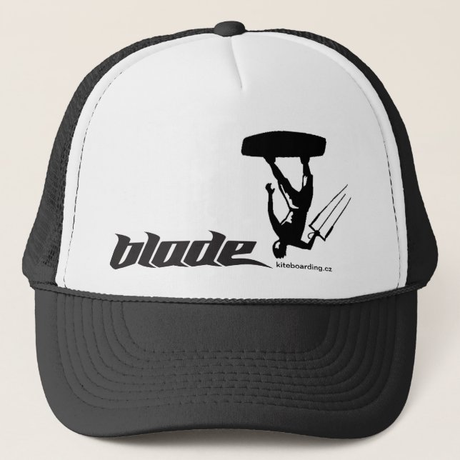 BLACK kite blade web Trucker Hat (Front)