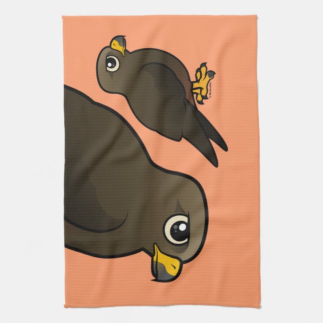 Black Kite Kitchen Towel (Vertical)