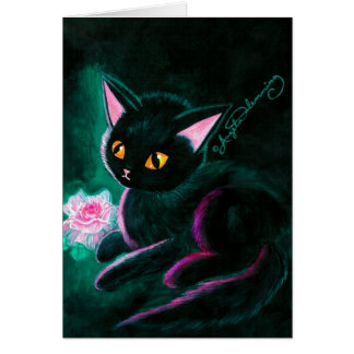 Black Kitten Art Cards