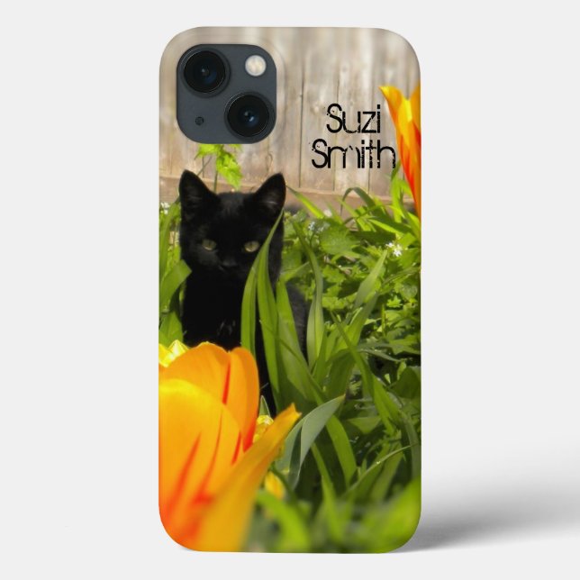 Black Kitten in the Garden iPad Air Case (Back)