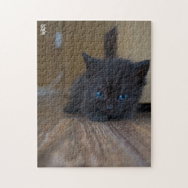 Black Kitten Jigsaw Puzzle (Vertical)