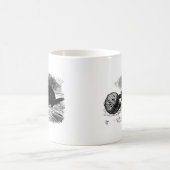 Black Kitten with Yarn Artwork Coffee Mug (Center)