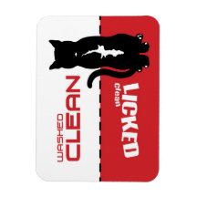 Black Kitty Cat Dishwasher Magnet - Licked Clean