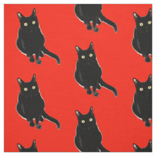 Black Kitty Cat Photography Fabric
