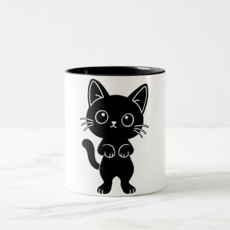Black kitty mug