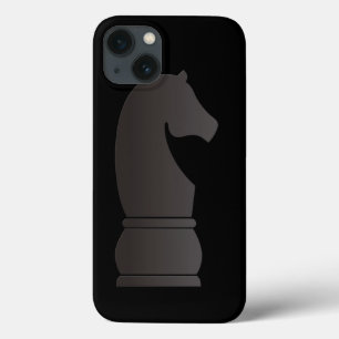 Black knight chess piece iPhone 13 case
