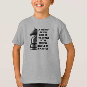 Black Knight Chess Strategy Power Wisdom Master T-Shirt