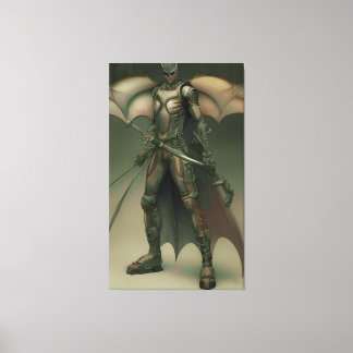 Black Knight Soldier Canvas Print