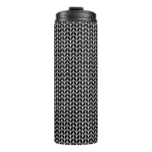BLACK KNIT Thermal Tumbler