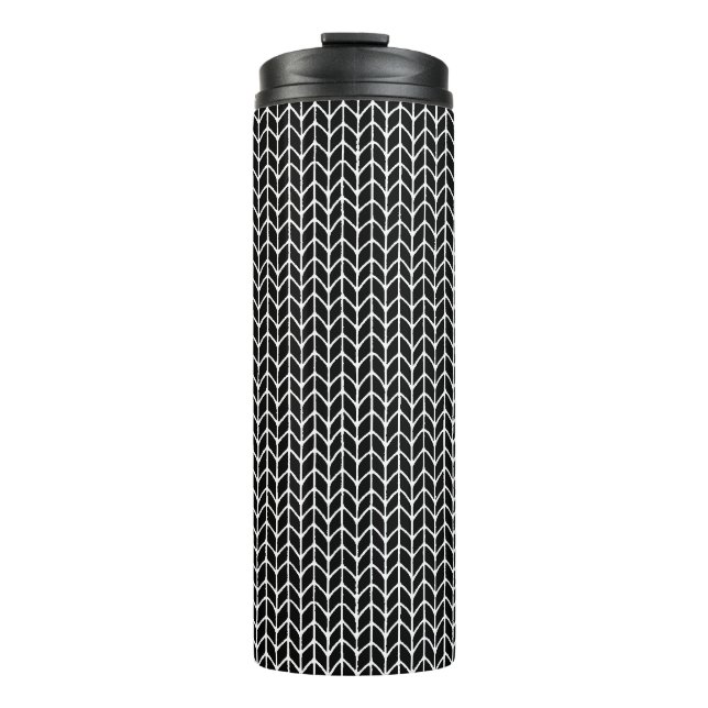 BLACK KNIT Thermal Tumbler (Front)