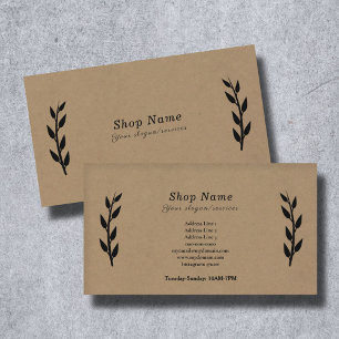 Black, Kraft & Rustic Business Card