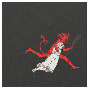 Black Krampus Fabric