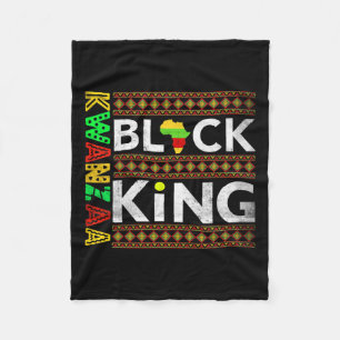 Black Kwanzaa King Africa American Men Bruh Man Da Fleece Blanket