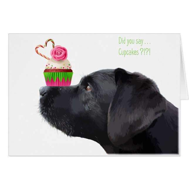 Black Lab All Occasion Card - Cartes Cupcake (Devant horizontal)