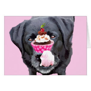 Black Lab All Occasion Card - Cartes Cupcake - Chi