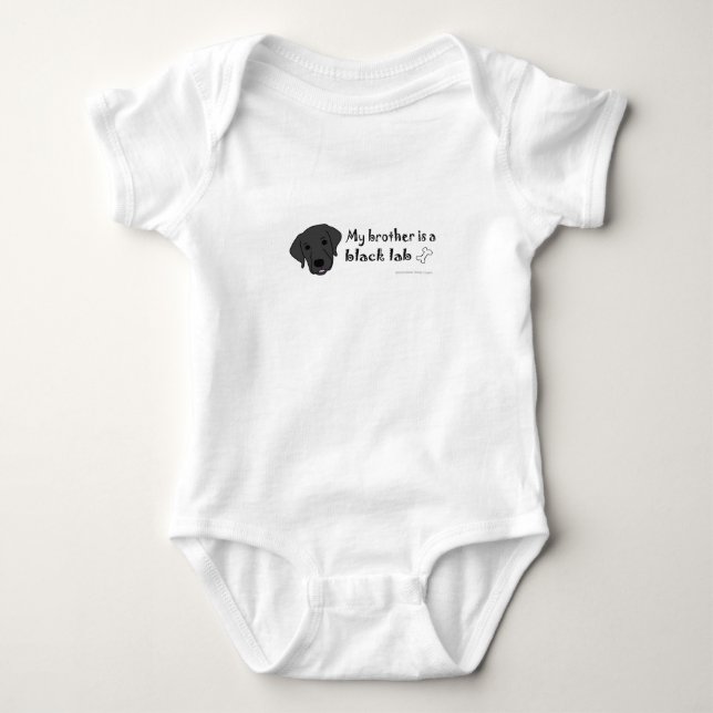 black lab baby bodysuit (Front)