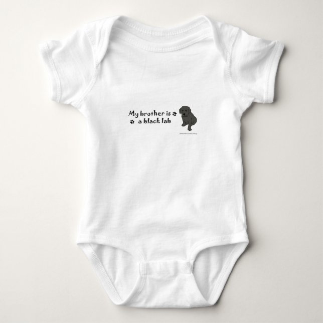 black lab baby bodysuit (Front)