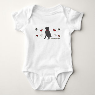 black lab baby bodysuit