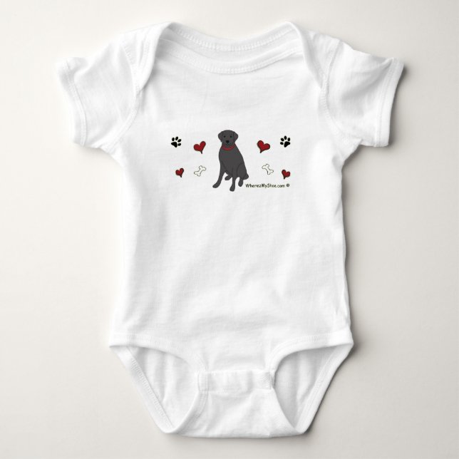 black lab baby bodysuit (Front)
