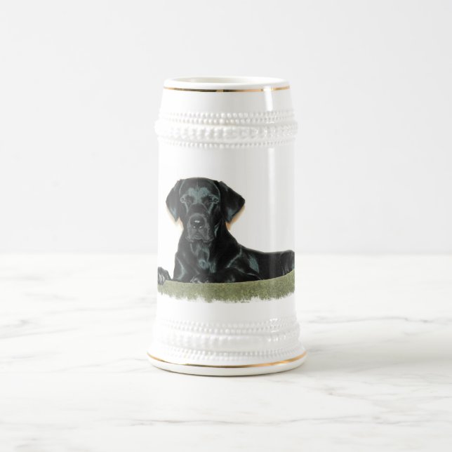Black Lab Beer Stein (Center)