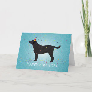 Black Lab Bonne conception de carte d'anniversaire