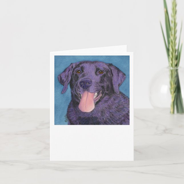 Black Lab Card - "Pinecone" (Front)