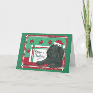 Black Lab Christmas Card
