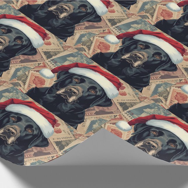 Black lab christmas gift wrap (Creator Uploaded)